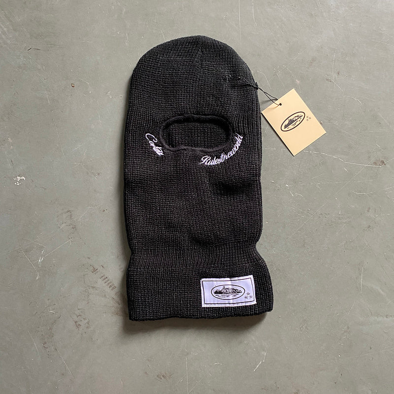 CORTEIZ KNIT BALACLAVA BLACK WHITE