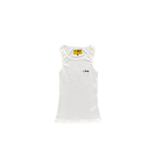 CORTEIZ WAFFLE TANK TOP WHITE