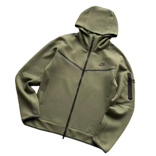 NIKE TECH FLEECE HOODIE x ARMY GREEN