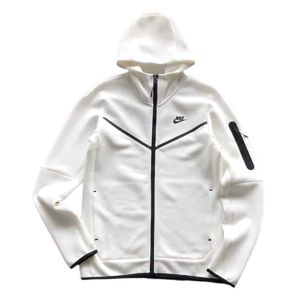 NIKE TECH FLEECE HOODIE x WHITE