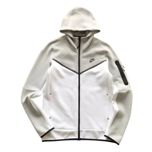 NIKE TECH FLEECE HOODIE x WHITE/GREY