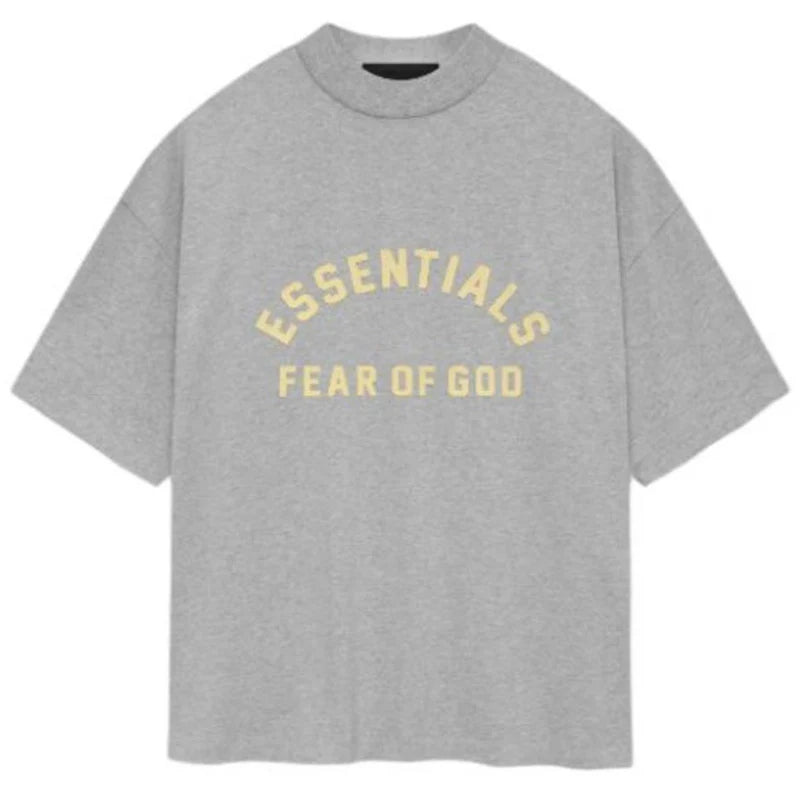 Fear Of God Essential Heavy Jersey Crewneck T-Shirt Black Gray