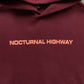 SP5DER NOCTURNAL HIGHWAY HOODIE BURGUNDY