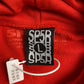 SP5DER WORLDWIDE RED ANGEL NUMBER 555 HOODIE RED