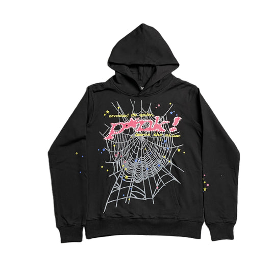 SP5DER P*NK HOODIE BLACK