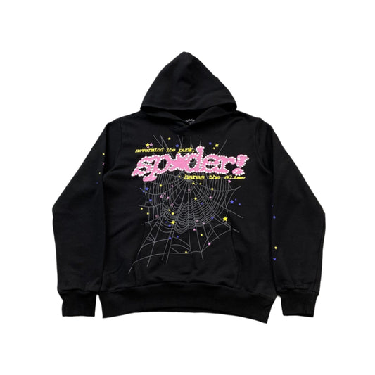 SP5DER P*NK V2 HOODIE BLACK