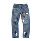 CHROME HEARTS 3 COLOR CROSS BLUE JEANS