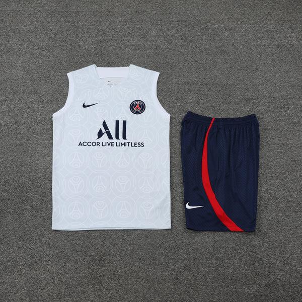 Kit de Treino Regata PSG 22/23 - Branco e Azul