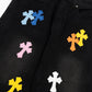 CHROME HEARTS MULTICOLOR CROSS PATCH JORTS BLACK
