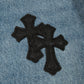 CHROME HEARTS X LEVI'S CROSS PATCH JEANS