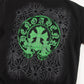 CHROME HEARTS GREEN HORSE SHOE LOGO SWEATSHIRT BLACK