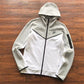 NIKE TECH FLEECE HOODIE x WHITE/GREY