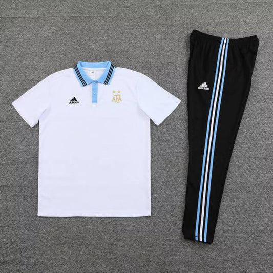 Conjunto Branco e Azul Polo Argentina