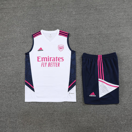 Kit de Treino Regata Arsenal 23/24 - Branco e Rosa