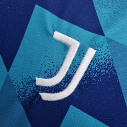 22/23 Juventus Training Suit Blue Padrão Geométrico