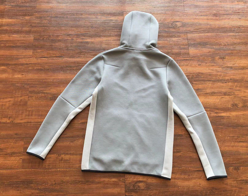 NIKE TECH FLEECE HOODIE x GREY/WHITE