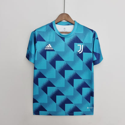 22/23 Juventus Training Suit Blue Padrão Geométrico