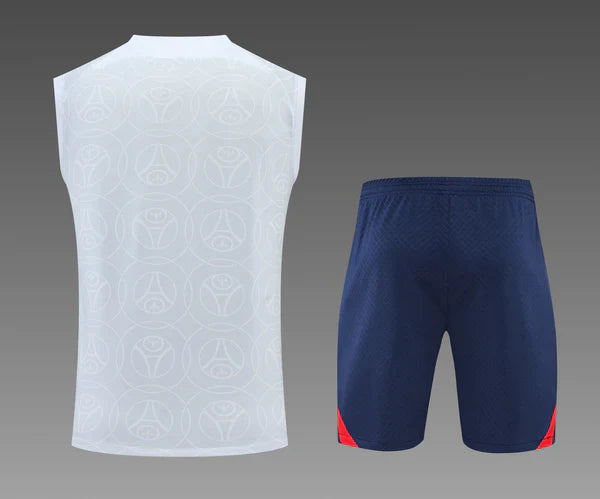 Kit de Treino Regata PSG 22/23 - Branco e Azul