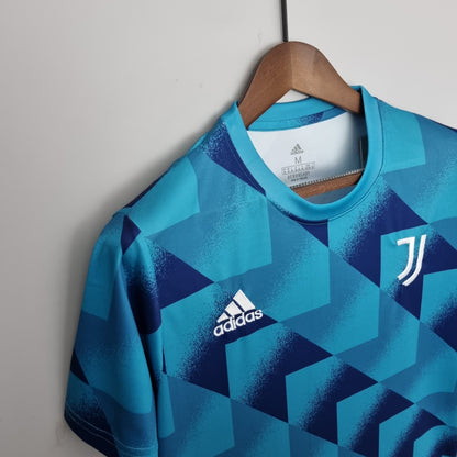 22/23 Juventus Training Suit Blue Padrão Geométrico